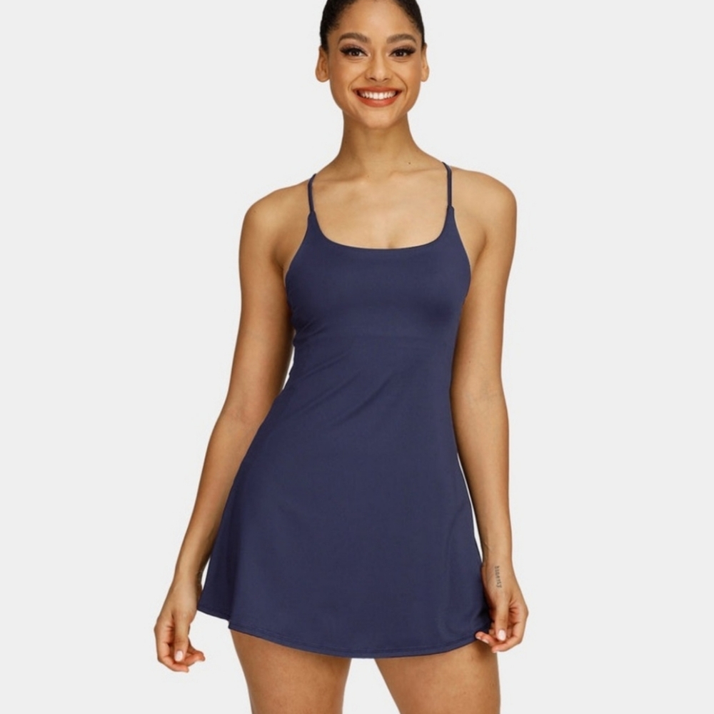 Halara Wannabe Dress Everyday Cloudful Blue Athletic Exercise Tennis Golf NWT
